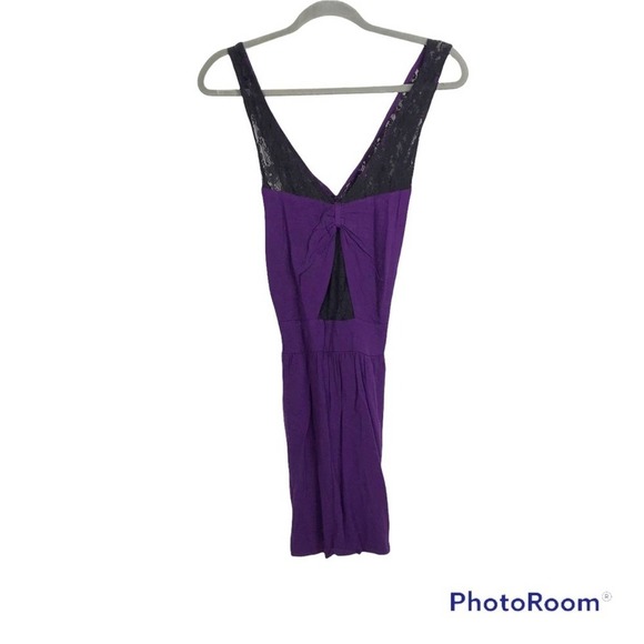 Solemio by Nasty Gal purple and black form fitting minidress size L - Picture 1 of 5